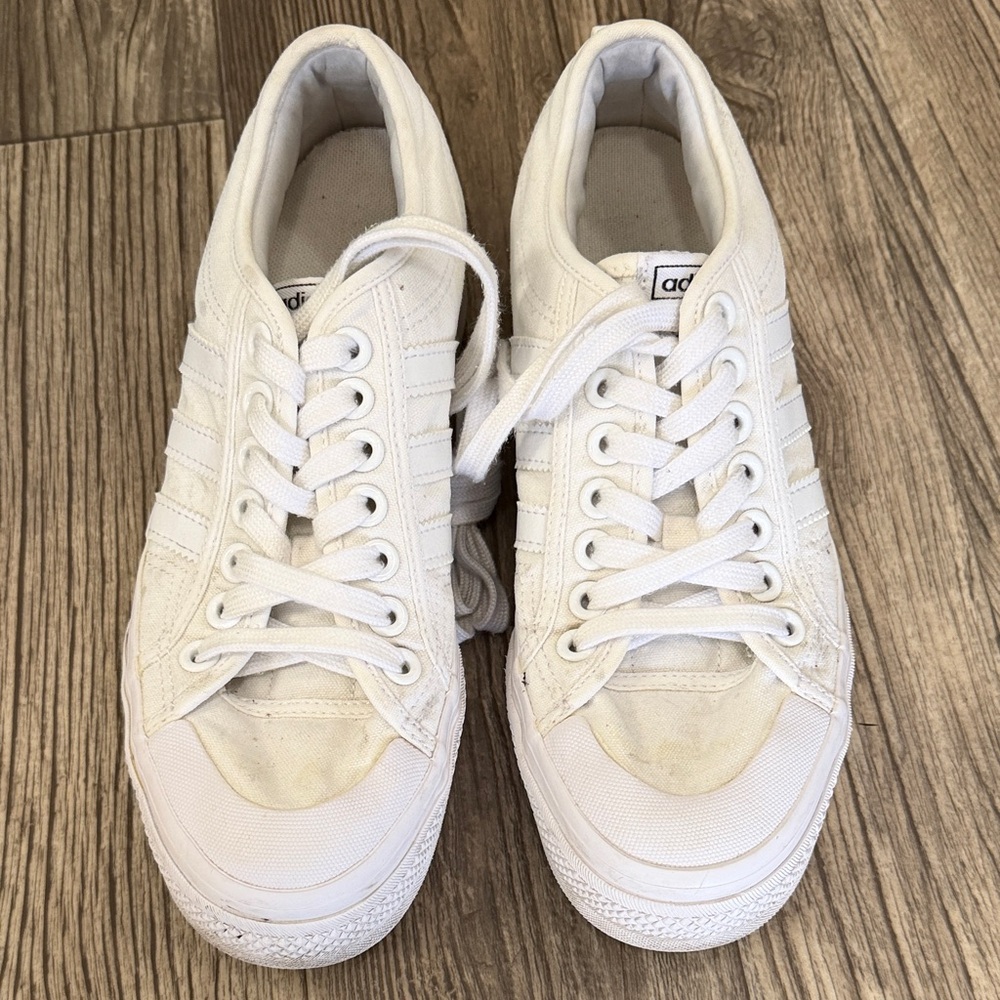 adidas White Mizza Low-Top Sneakers